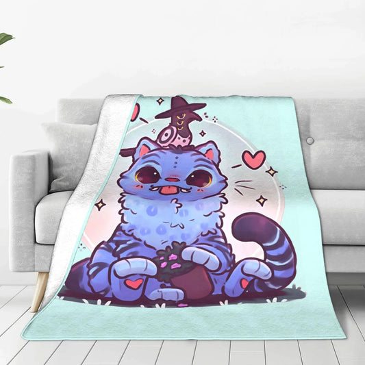 KPop Demon Hunters Tiger Plush Blanket – Soft Flannel Bedding Throw for Kids and Adults, Home Decor Bedspread, and Gift Idea